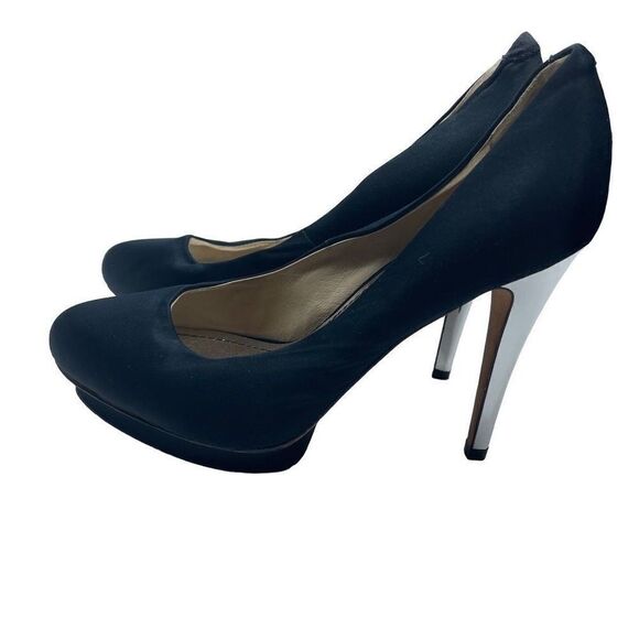 ABS Women's Pump Shoes 4.5 Inches Heels Stiletto Close Round Toe Black Size 8 - Picture 1 of 13